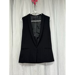 Express Vest Women's Black Sleeveless Blazer Long Career Office Size 4 Boss Babe